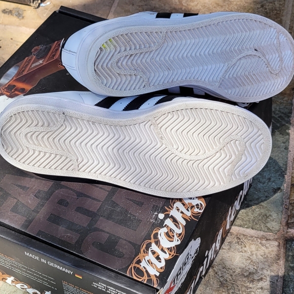 Adidas Superstar Men's size 8½ US 42 EU White Black Custom - Picture 10 of 16